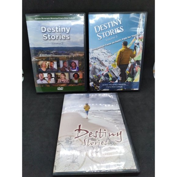 Andrew Womack Destiny Stories vol. 1, 2 & 3 DVD christian bundle used good cond.
